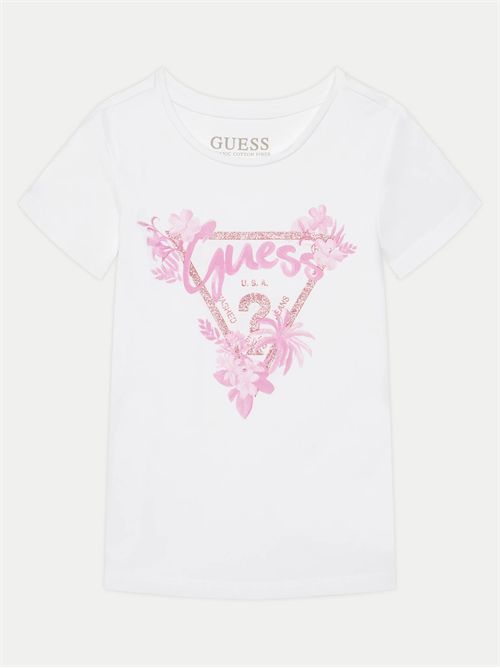 t-shirt bambina bianca GUESS | K5GI14K6YW4/G011